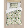 thumbnail image 1 of Spring Duvet Cover Set Twin Size, Romantic Floral Composition with Daffodils Lilies of the Valley and Wildflowers, Decorative 2 Piece Bedding Set with 1 Pillow Sham, Multicolor, by Ambesonne, 1 of 3