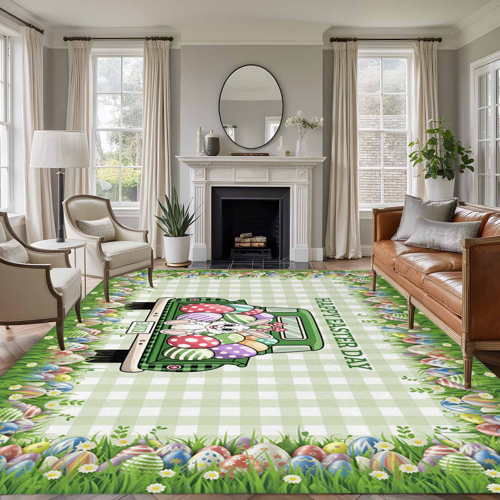 Easter Rugs Target Spring Easter Area Rugs 5'x7', Small Throw Rugs for Laundry Room ...