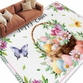 thumbnail image 1 of Spring Easter Area Rugs Collection 5'x7', Colorful Eggs Daisy Flowers Basket Butterfly Non Slip Indoor Rectangle Throw Runner Rug Floor Mat Carpet for Living Room Dining Table Bedroom Nursery, 1 of 9