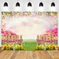 thumbnail image 1 of Spring Easter Backdrop Rabbits Eggs Grass Flowers Gard Fce Newborn Baby Shower Kids Birthday Party Photography Background, 1 of 5