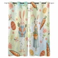 thumbnail image 1 of Spring Easter Blackout Curtains 96 Inches Long, Bunny Carrots Eggs Floral Botanical Colorful Thermal Insulated Black Out Curtains, Darkening Window Curtain for Bedroom Living Room 52"x96" 2 Panels, 1 of 9
