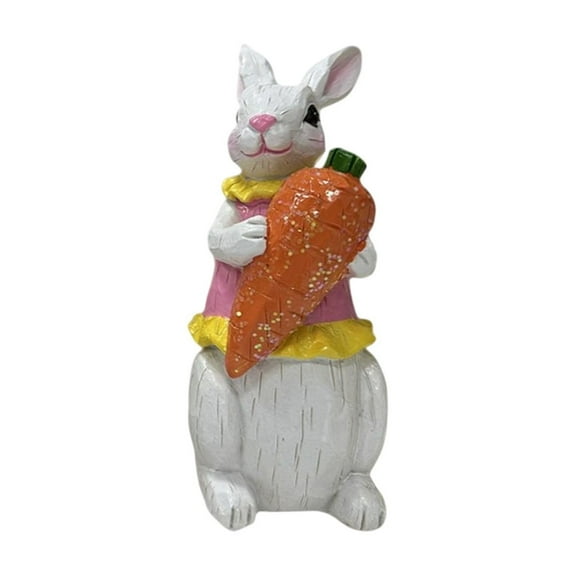 Spring Easter Bunny Decorations Resin Rabbit Figurine for Festive Home & Holiday Decor Perfect for Easter Party, Celebration, and Seasonal Display