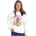 thumbnail image 1 of Spring Easter Bunny Disco Collage Women Crewneck Sweatshirt Brisco Brands S, 1 of 5