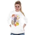 thumbnail image 1 of Spring Easter Bunny Disco Collage Women's Long Sleeve T Shirt Brisco Brands S, 1 of 5