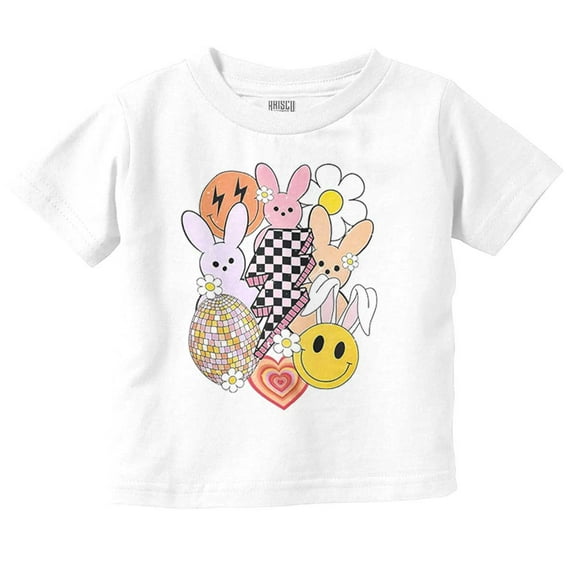 Spring Easter Bunny Disco Collage Youth T Shirt Tee Girls Infant Toddler Brisco Brands 6M