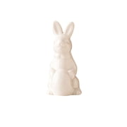 Spring Easter Bunny Figurine Decoration - White Porcelain Bunny Statue Spring Bunny Figurines with Eggs, Easter Rabbit Statues Table Centerpiece Mantels Home Decor Ornament