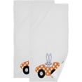 thumbnail image 1 of Spring Easter Bunny Hand Towels 2 PCS, Carrot Car Kitchen Towel Ultra Soft and Highly Absorbent,Decorative Fingertip Face Towel for Bathroom Hotel, 28.3"x14.4", 1 of 4