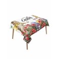 thumbnail image 1 of Spring Easter Bunny Rectangle Tablecloth, Red Floral Botanical Easter Eggs Waterproof & StainResistant Tablecloth, Washable Oil-proof Table Cover for Dining/Party/Wedding/Camping/Buffet 52x70 In, 1 of 9