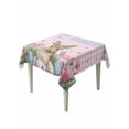 thumbnail image 1 of Spring Easter Bunny Suqare Tablecloth - 54 x 54 Inch, Pink Plaid Tulip Botanical Eggs Waterproof & StainResistant Tablecloth, Washable Oil-proof Table Cover for Dining/Party/Wedding/Camping/Buffet, 1 of 9