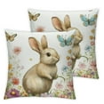 thumbnail image 1 of Spring Easter Bunny Throw Pillow Covers Rabbit Decorative Pillows Case Soft Cushion Covers for Couch Sofa Patio Garden Spring Decor, 1 of 8