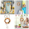 thumbnail image 1 of Spring Easter Bunny Wreath Front Door Decoration Wreath Easter Pearl Chrysanthemum Rose Bunny Wreath, 1 of 8