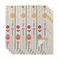 thumbnail image 1 of Spring Easter Cloth Napkins, Green Pink Yellow Eggs Floral Botanical Washable and Reusable Dinner Napkins Set of 4, Table Napkin for Kitchen Party Birthday Wedding Hotel Housewarming 20"x20", 1 of 9