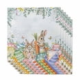 thumbnail image 1 of Spring Easter Cloth Napkins, Rabbit Eggs Eucalyptus Leaf Floral Butterfly Washable and Reusable Dinner Napkins Set of 6, Table Napkin for Kitchen Party Birthday Wedding Hotel Housewarming 20"x20", 1 of 9