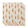 thumbnail image 1 of Spring Easter Cloth Napkins, Watercolor Cute Carrots Vegetables Beige Washable and Reusable Dinner Napkins Set of 4, Table Napkin for Kitchen Party Birthday Wedding Hotel Housewarming 20"x20", 1 of 9