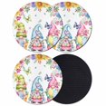thumbnail image 1 of Spring Easter Coasters Set of 4, Absorbent Coasters for Drinks, Watercolor Eggs Gnomes Floral Butterflies Plants Coaster for Desk Coffee Table Protection, Home Decor House Warming Gifts 4", 1 of 8