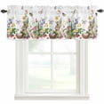 thumbnail image 1 of Spring Easter Farmhouse Short Window Curtain Valances, Country Bunny Chick Floral Butterflies Watercolor Rod Pocket Kitchen Valances for Living Room Bedroom Bathroom Cafe 42" x 12", 1 of 8