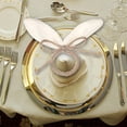 thumbnail image 1 of Spring Easter Flax Fabric Napkin Rings Bunny Ears Design for Table Setting Dining Party Holiday Decorative Use and Celebration, 1 of 4