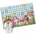 thumbnail image 1 of Spring Easter Gnomes Area Rugs Collection 2'x3', Truck Colorful Eggs Botanical Blue Plaid Non Slip Indoor Rectangle Throw Runner Rug Floor Mat Carpet for Living Room Dining Table Bedroom Nursery, 1 of 9
