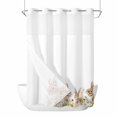 thumbnail image 1 of Spring Easter No Hooks Shower Curtain with Snap-in Liner Bunny Cute Rabbits Floral Plants Shower Curtains for Bathroom, Waterproof, Easy Install, Washable 72"x84", 1 of 9