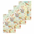 thumbnail image 1 of Spring Easter Kitchen Dish Towels for Drying Dishes Set of 4, Bunny Carrots Eggs Floral Botanical Colorful Waffle Weave Microfiber Hand Tea Bathroom Towels Quick Dry & Absorbent Towel 15.7x23.6, 1 of 7