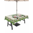 thumbnail image 1 of Spring Easter Outdoor Tablecloth - 52x70 Inch Rectangle Dining Table Cover, Easter Eggs Bunny Truck Botanical Burlap Waterproof Outdoor Table Cloth with Umbrella Hole & Zipper for Picnic/Patio/Party, 1 of 7