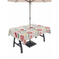 thumbnail image 1 of Spring Easter Outdoor Tablecloth - 60x120 Inch Rectangle Dining Table Cover, Green Pink Yellow Eggs Floral Botanical Waterproof Outdoor Table Cloth with Umbrella Hole & Zipper for Picnic/Patio/Party, 1 of 7