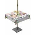thumbnail image 1 of Spring Easter Outdoor Tablecloth - 60x60 Inch Square Dining Table Cover, Watercolor Eggs Gnomes Flowers Leaf Plaid Waterproof Outdoor Table Cloth with Umbrella Hole & Zipper for Picnic/Patio/Party, 1 of 7