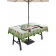 thumbnail image 1 of Spring Easter Outdoor Tablecloth - 60x84 Inch Rectangle Dining Table Cover, Easter Eggs Bunny Truck Botanical Wooden Waterproof Outdoor Table Cloth with Umbrella Hole & Zipper for Picnic/Patio/Party, 1 of 7