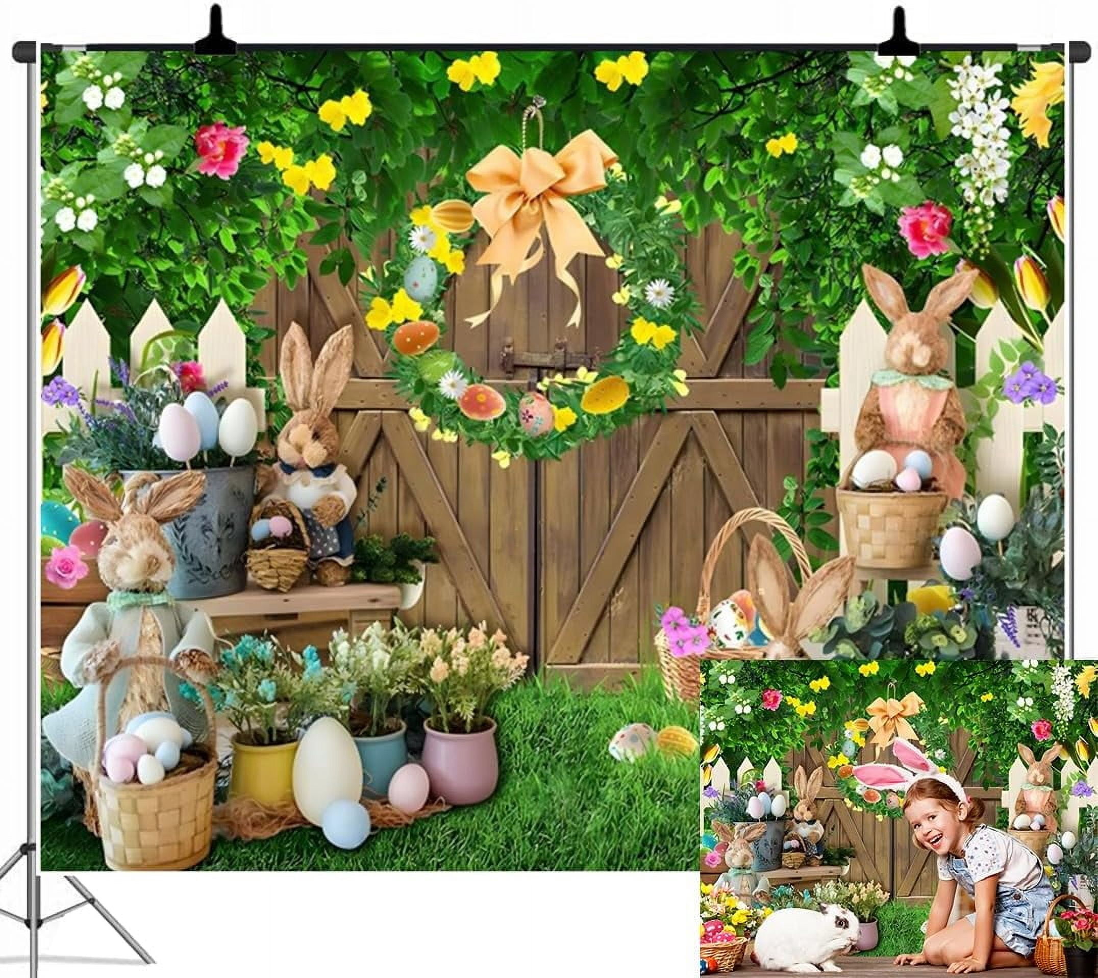 Aazon.co : Kate 10x6.5ft Happy Easter Day Colorful Eggs Photo