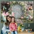 thumbnail image 1 of Spring Easter Photography Backdrops, Garden Floral Grass Rabbit Eggs Background Bunny Stand Photo Banner Tapestry Booth Props, 47"x32", 1 of 6