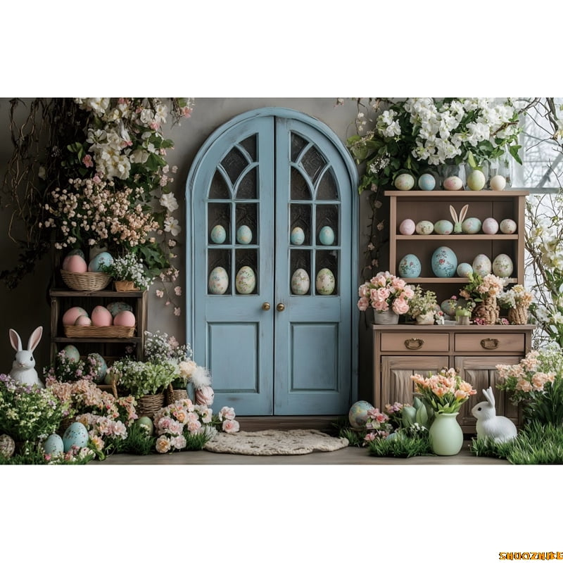 TOENGS 7x5ft Easter Backdrop Spring Easter Rabbit Eggs - View #12