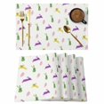 thumbnail image 1 of Spring Easter Placemats Set of 4, Yellow Green Purple Bunny Botanical Placemats for Dining Table, Place Mats for Kitchen Tabletop, Waterproof Wipeable Dining Table Mats Set, 1 of 9