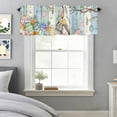 thumbnail image 1 of Spring Easter Rabbit Egg Valances for Windows,Kitchen Valance Rod Pocket Short Curtain, Farmhouse Animal Plant Wood Board Valance Curtain Window Valances for Bedroom Bathroom Living Room 42x18in, 1 of 9