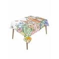 thumbnail image 1 of Spring Easter Rectangle Tablecloth, Rabbits Eggs Botanical Floral Leaf Butterfly Waterproof & StainResistant Tablecloth, Washable Oil-proof Table Cover for Dining/Party/Wedding/Buffet 52x70 In, 1 of 9