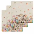 thumbnail image 1 of Spring Easter Sheep Kitchen Dish Towels for Drying Dishes Set of 3, Colorful Eggs Floral Botanical Rustic Waffle Weave Microfiber Hand Tea Bathroom Towels Quick Dry & Absorbent Towel 12x12, 1 of 7