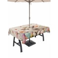 thumbnail image 1 of Spring Easter Sheep Outdoor Tablecloth - 60x120 Inch Rectangle Dining Table Cover, Colorful Eggs Floral Botanical Rustic Waterproof Outdoor Table Cloth with Umbrella Hole & Zipper for Picnic/Patio, 1 of 7