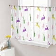 thumbnail image 1 of Spring Easter Sheer Curtains 54 Inch Length 2 Panels for Living Room, Yellow Green Purple Bunny Botanical Voile Kitchen Curtain Set, Luxury Privacy Drapes Window Treatment for Bedroom, 1 of 7