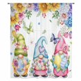 thumbnail image 1 of Spring Easter Sheer Curtains 63 Inches Long, Watercolor Eggs Gnomes Floral Butterflies Plants Light Filering Curtains, Breathable Simi Curtain Privacy Drapes for Living Room Bedroom Window Treatment, 1 of 9