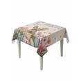 thumbnail image 1 of Spring Easter Suqare Tablecloth - 60 x 60 Inch, Pink Tulip Flowers Bunny Floral Rustic Waterproof & StainResistant Tablecloth, Washable Oil-proof Table Cover for Dining/Party/Wedding/Camping/Buffet, 1 of 9