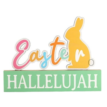 Spring Easter Table Decorations Letter Sign Centerpieces for Tabletop Farmhouse Festive Easter Party Supplies Style C