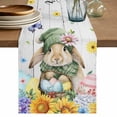 thumbnail image 1 of Spring Easter Table Runner 48 Inches, Watercolor Floral Rabbits Eggs Butterflies Wood Bed Runner Dresser Scarves Tabletop for Indoor Outdoor Parties/Ceremony/Banquet, 13" x 48", 1 of 8