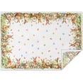 thumbnail image 1 of Spring Easter Tablecloth, Easter Eggs Bunny Floral Table Cloth Waterproof, Spring Easter Rabbit Flowers Kitchen Table Decor for Dining Holiday Party 60x120 Inch Rectangle, 1 of 1