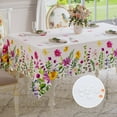 thumbnail image 1 of Spring Easter Tablecloth Rectangle - Waterproof Floral Pattern Decorative Summer Table Cloths, Stain Resistant Wrinkle Free Table Covers for Dinner/Party/Picnic/Indoor/Outdoor, 60 x 84 Inch, 1 of 6