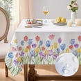 thumbnail image 1 of Spring Easter Tablecloth Rectangle - Waterproof Floral Pattern Decorative Summer Table Cloths, Stain Resistant Wrinkle Free Table Covers for Dinner/Party/Picnic/Indoor/Outdoor, 60 x 84 Inch, 1 of 6