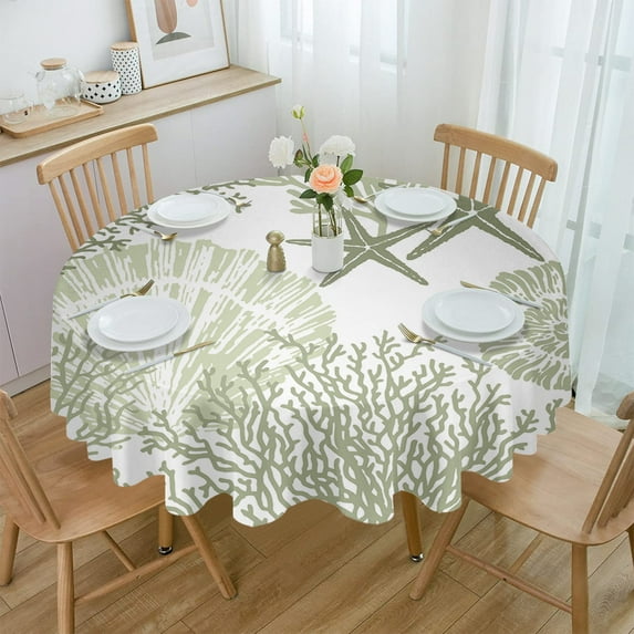 Christmas Winter Snowflake Gnome Round Tablecloth Waterproof Wedding Decor Table Cover Christmas Party Decorative Tablecloth