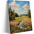 thumbnail image 1 of Spring Easter Wildflowers Wall Art Flowers blooming in the field Canvas Painting Print Posters Room Aesthetic decoration Rustic Farmhouse Living Room Bedroom Wall Decor, 1 of 6