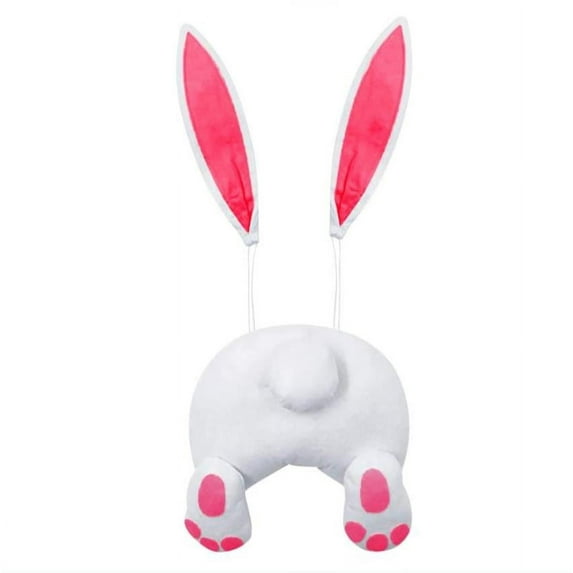 Spring Easter Wreath, Easter Bunny Spring Wreath Blossom Rabbit Garland with Pastel Berries Artificial Floral Wreaths for Front Door Decor