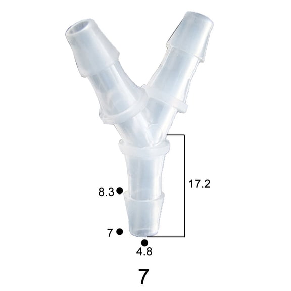 Spring Efficient and Y-Shaped Tee Connector Hose Barb Fitting for Drip 7mm Y Tee
