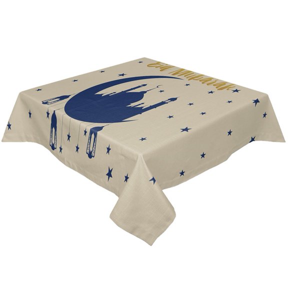 Spring Eid Mubarak Tablecloth Table Cover Ramadan Decorations For Home 2024 Muslim Eid Mubarak Table Cloths Eid Mubarak Party Supplies