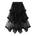 thumbnail image 1 of Spring Elastic Women Mesh Solid Skirt A Line Color Waist Long Skirt High Skirt Skirt Girls Christmas Skirt Belly Fringe Skirt Midi Skirt Petite Skirts for Women Christmas Skirt Cheer Skirt Alt Skirts, 1 of 4